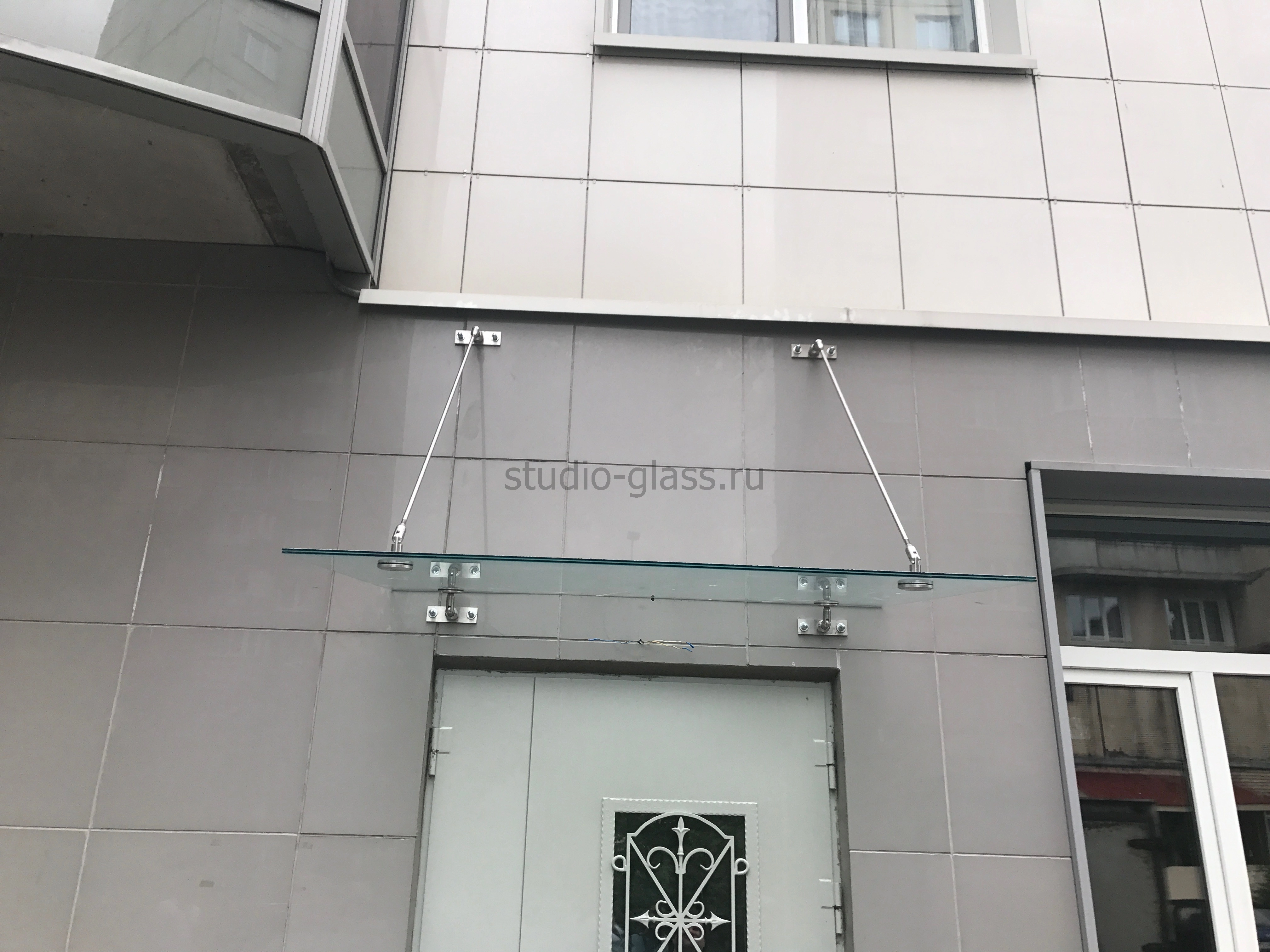 декоративные стеклянные козырьки в Анапа