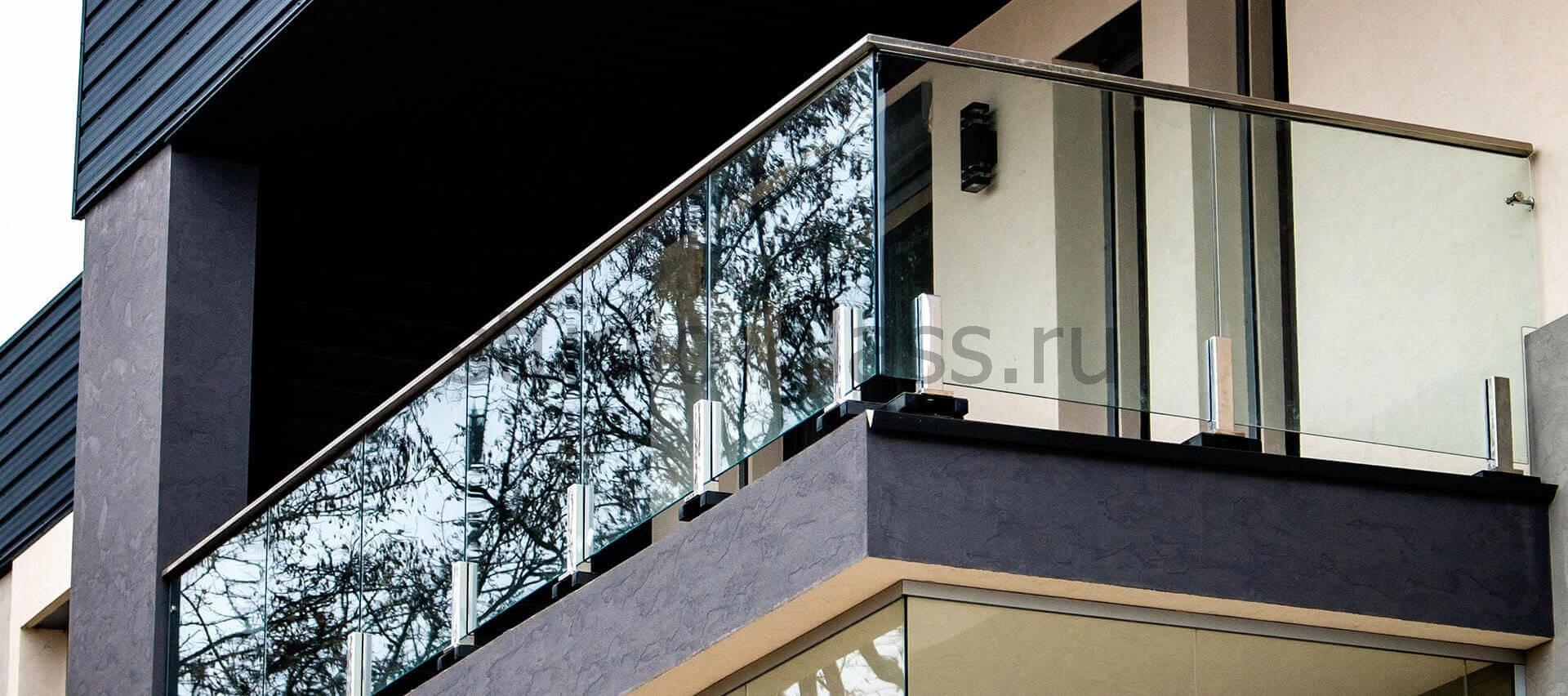 матовые стеклянные ограждения в Анапа